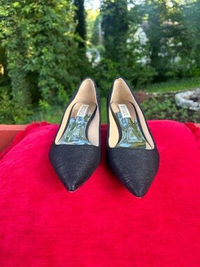 Badgley Mischka Black Pointed-Toe Evening Pumps